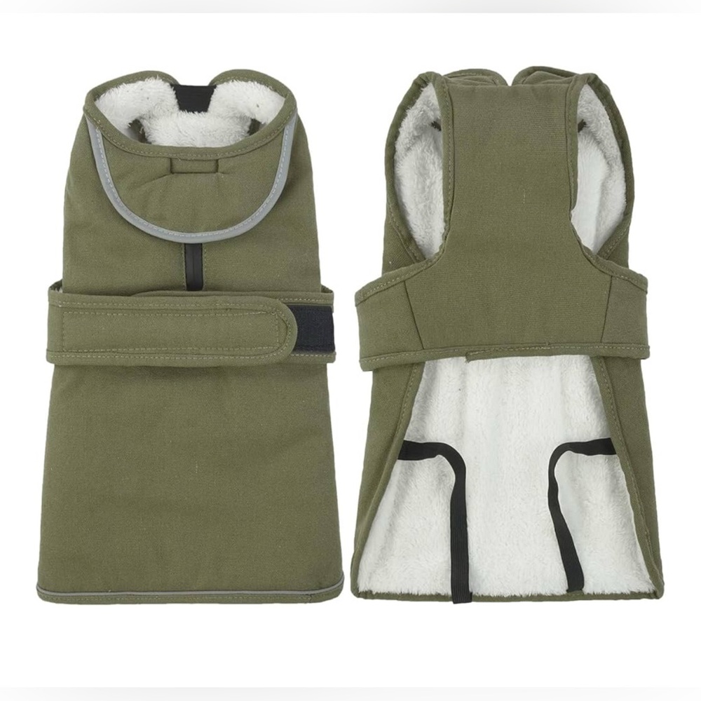 Dog Canvas Coat - Medium Army Green